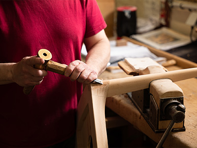 Handcrafted wood chair