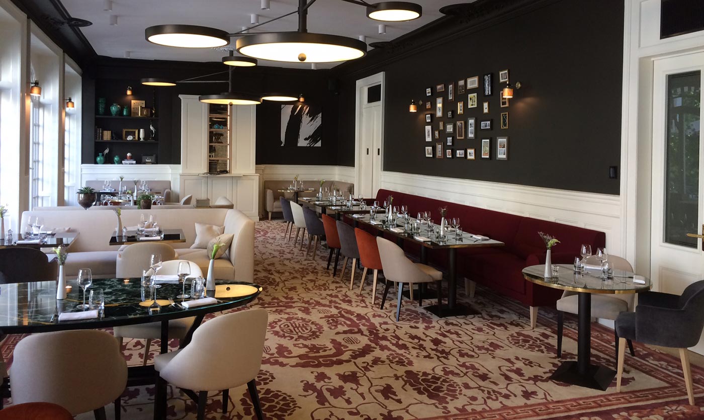 Collinet furniture at the Longemalle Hotel