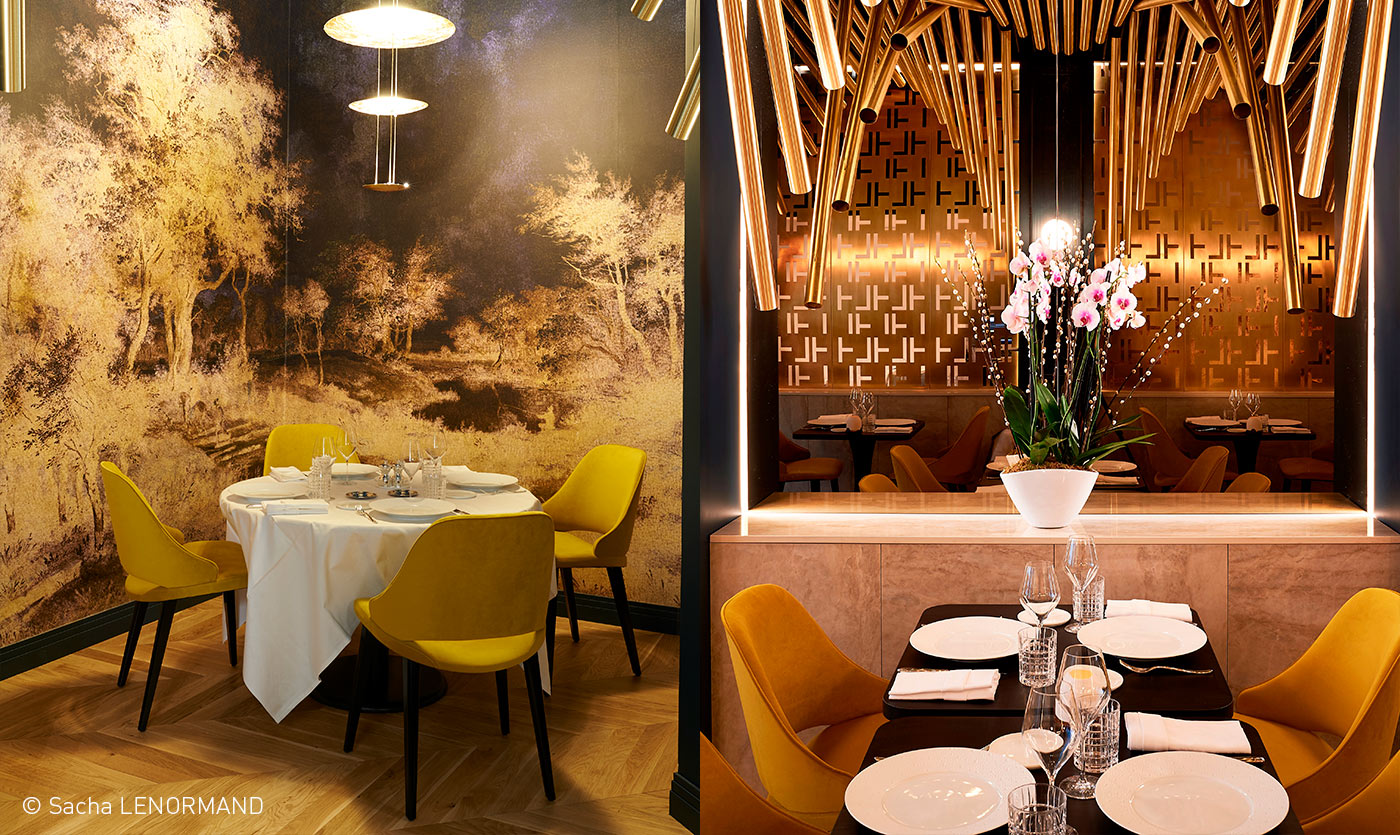 Collinet furniture for the Luxury Hotel School - Le Charles restaurant in Paris 02