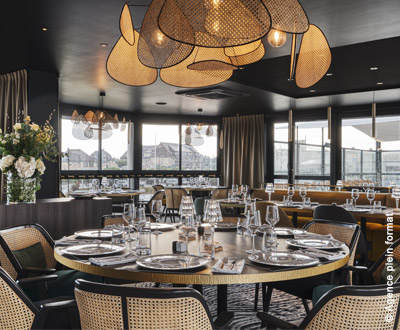 Collinet furniture for the La Voile Blanche restaurant in Ouistreham