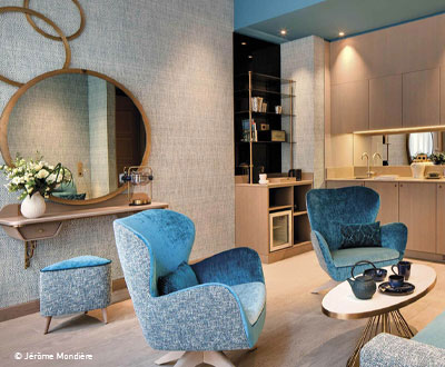 Collinet furniture for La Demeure Montaigne in Paris