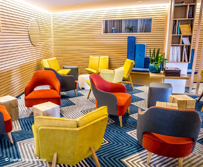 Discover the furniture created by Collinet for the Atlantic hotel in Wimereux