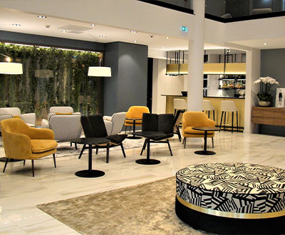 Collinet furniture for L'Amirauté hotel in Brest