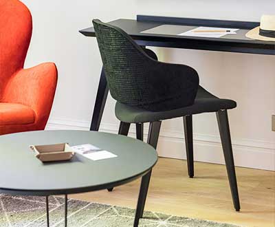 Collinet furniture for the Villa Foch hotel in Bordeaux
