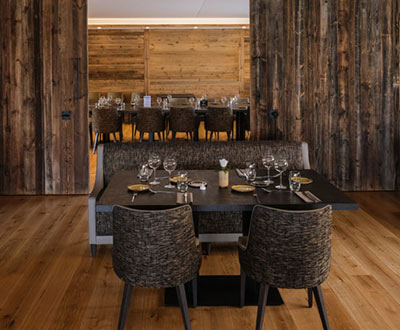 Collinet furniture for the La Diligence restaurant in Hérange
