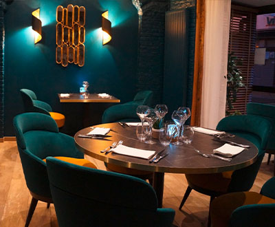 Collinet furniture for Le Goût du Large restaurant in Le Tréport