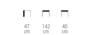 Gabin Bench size