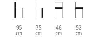 Hotte Bar stool size