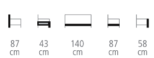 Louis XVI Canapé size