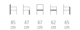 Milano armchair size