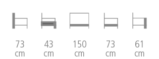 Milano Lounge Chair size