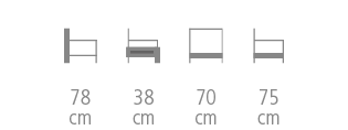 Poznan Armchair size