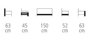 Palma Bench size