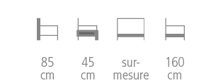 Charonne Bench size