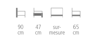 Pilou Bench size