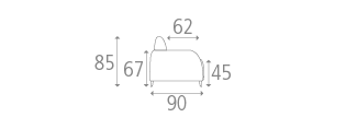 King sofa size - K225C77