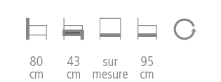 Mooréa Bench size - 7885