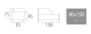 Rima I Trundle sofa bed size
