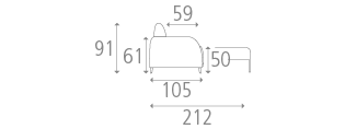 Sibu sofa bed size