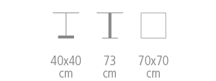 Slim Trolley Table size