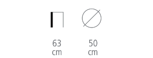 Milano Pédestal Table size