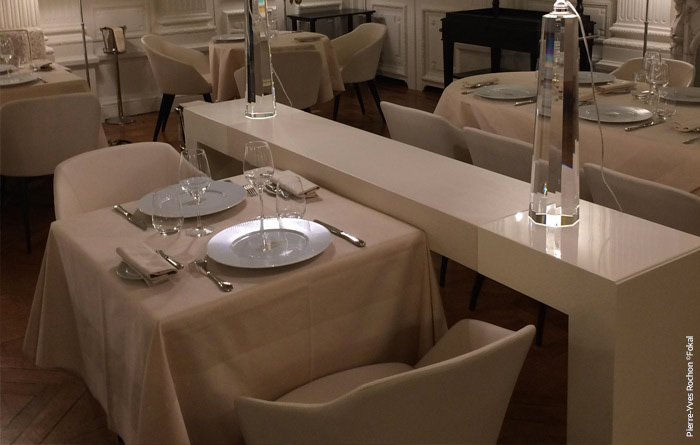 Restaurant furniture for le Château de Ferrières