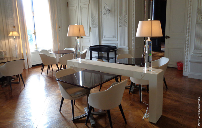 Restaurant furniture for le Château de Ferrières