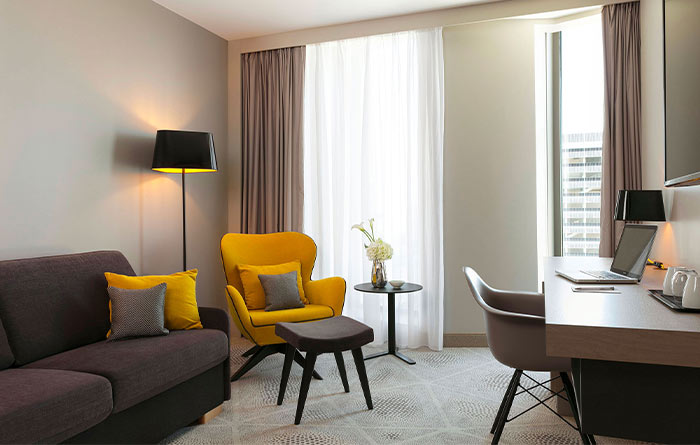 Collinet furniture for the Hilton Garden Inn Bordeaux Centre 02