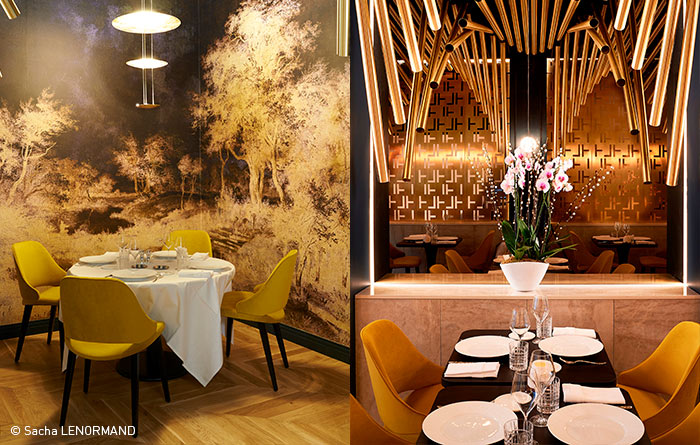 Collinet furniture for the Luxury Hotel School - Le Charles restaurant in Paris 02