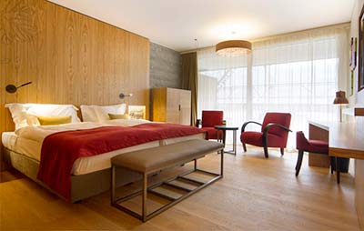 Hotel room of the 4* complex : Les Bains de Saillon