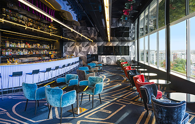 Furniture for L'Observatoire Bar at the Sofitel Luxembourg Le Grand Ducal Hotel in Luxembourg
