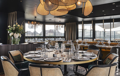 Collinet furniture for La Voile Blanche restaurant in Ouistreham