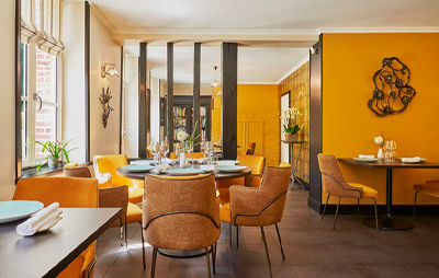 Collinet furniture for Le Bec au Cauchois in Valmont
