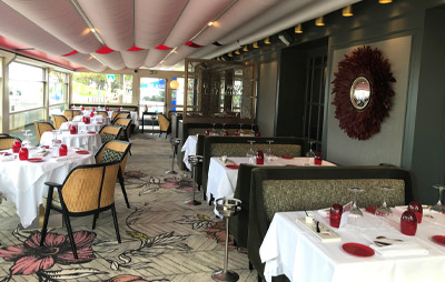 Collinet furniture for LA MAtelote restaurant in Boulogne-sur-Mer