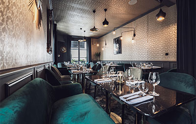Furniture of the Enoteca Restaurant in Paris
