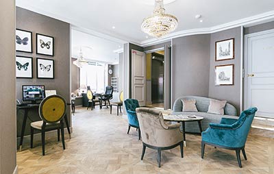 Furniture of the Saint Christophe Hotel in Paris