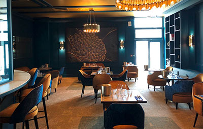 Furniture of the Marius Restaurant in Pornic