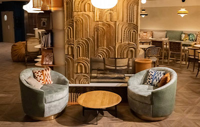 Collinet furniture for the Novotel Suites Nice Airport hotel