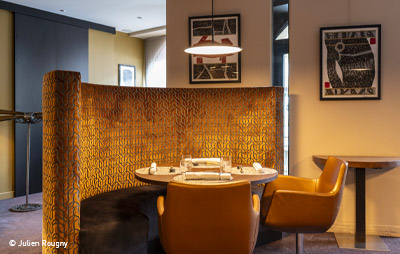 Collinet furniture for Restaurant Hervé Busset in Rodez