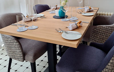 Collinet furniture for Villa Feer restaurant in Lörrach